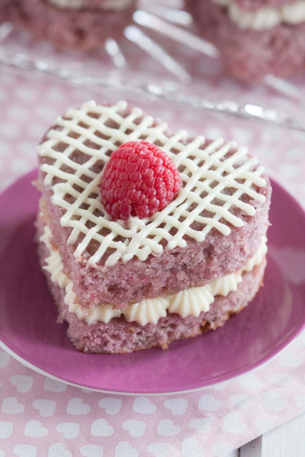 Fresh Raspberry Mini Cakes - Goodie Godmother
