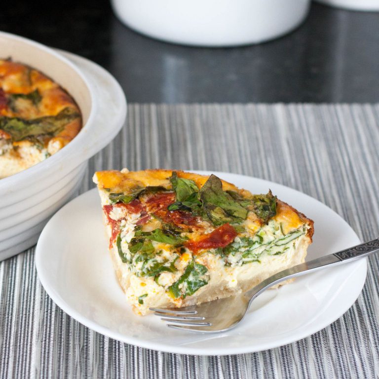 Manchego, Chorizo and Spinach Quiche - Goodie Godmother