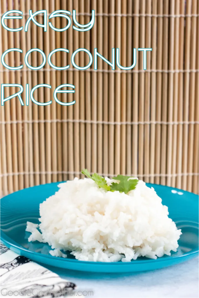 A unique and easy side dish, savory coconut rice pairs well with Thai food and tropical dishes. Learn how to make it on GoodieGodmother.com