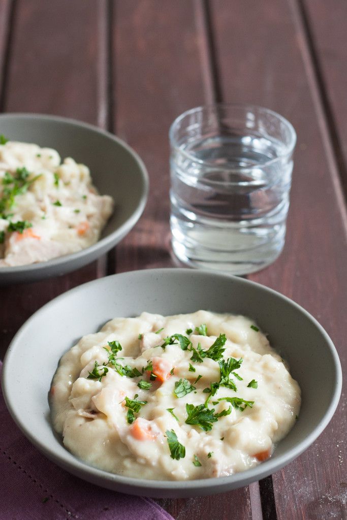 Southern comfort food at its finest - chicken and dumplings from scratch!