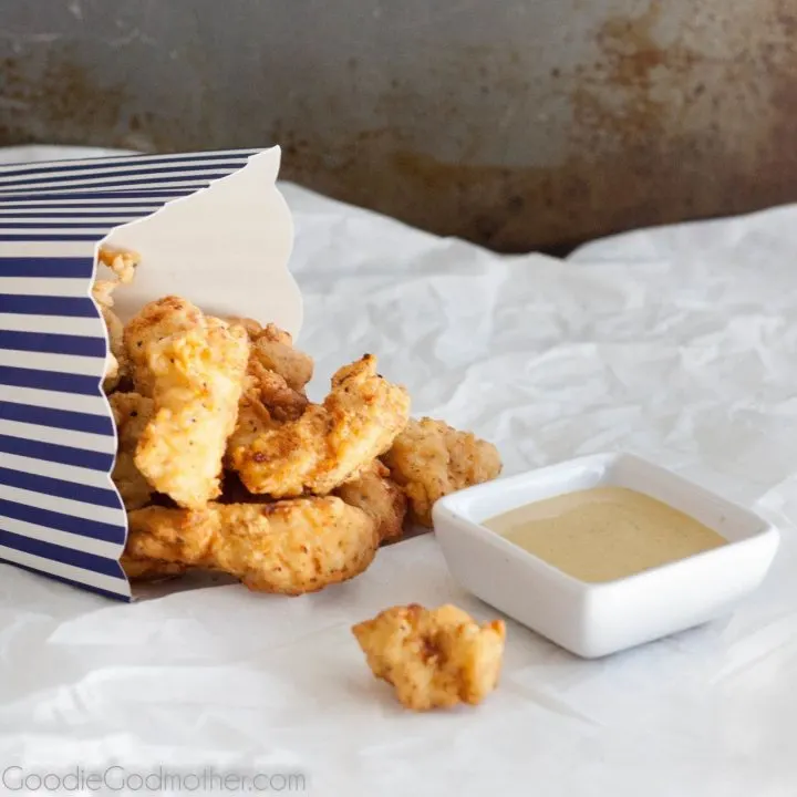 It's easy to make your own Chick-fil-A nuggets at home! Recipe on GoodieGodmother.com