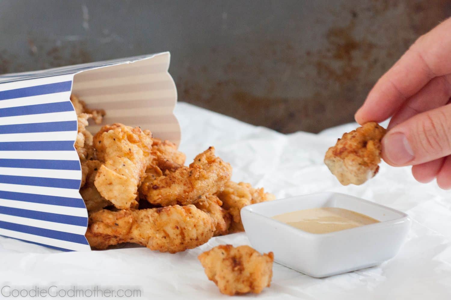 It's easy to make your own Chick-fil-A nuggets at home! Recipe on GoodieGodmother.com