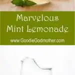 Marvelous Mint Lemonade Recipe * GoodieGodmother.com