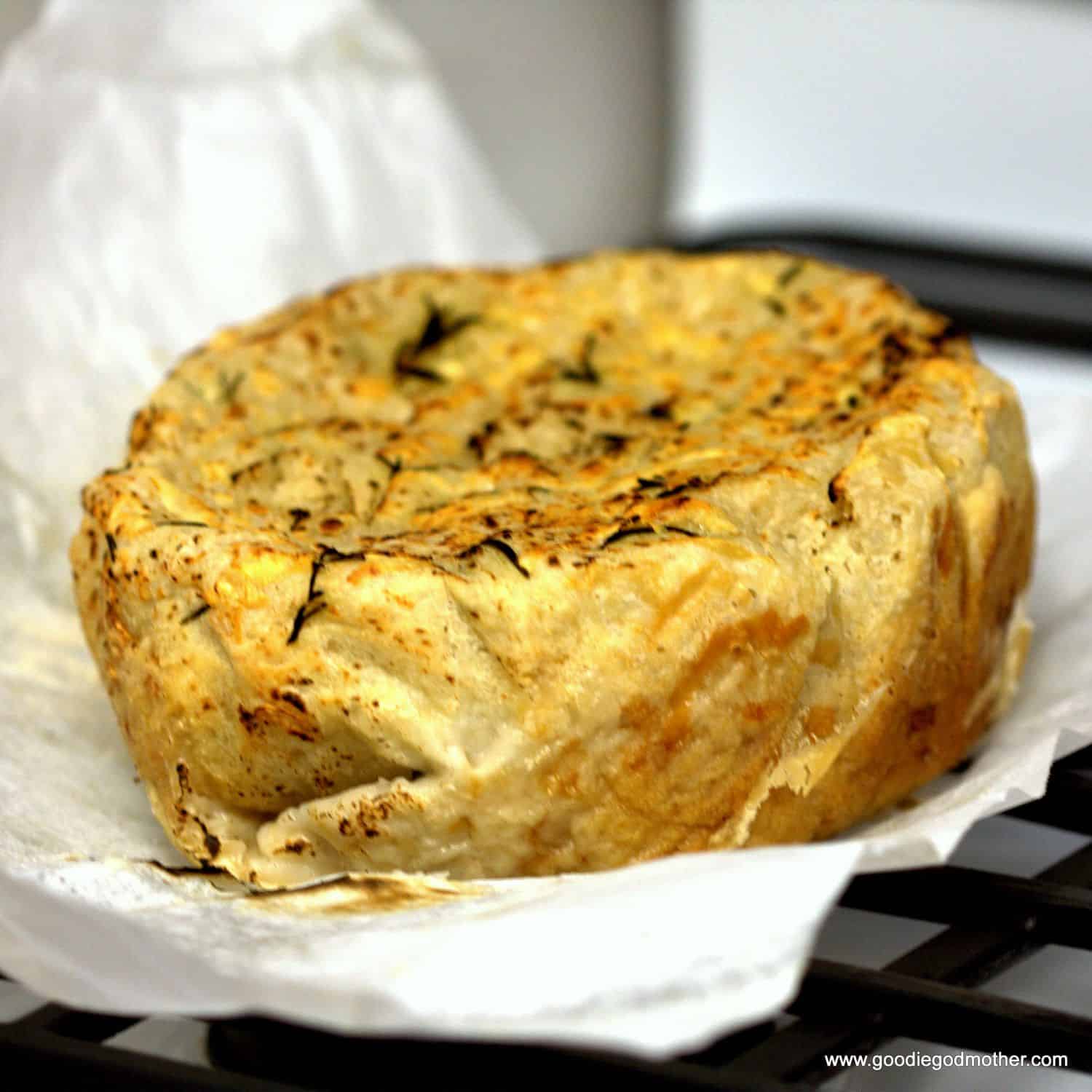 Easy artisan bread rosemary asiago cheese in the crockpot