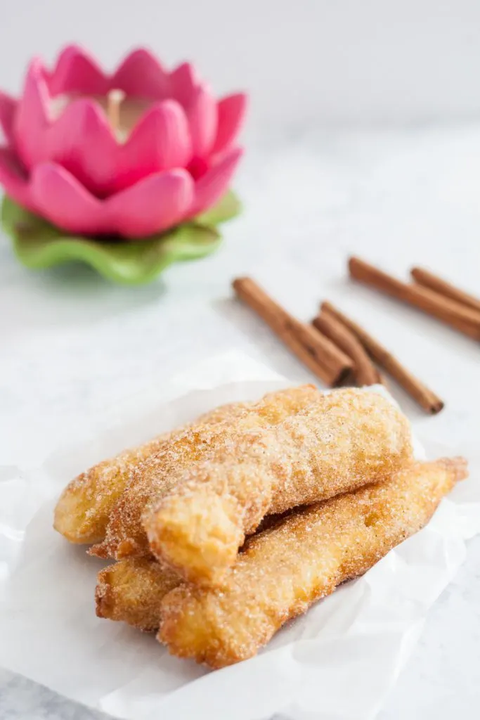 Mexican Style Churros are fried dough perfection coated in cinnamon sugar. Make them at home with this easy recipe on GoodieGodmother.com