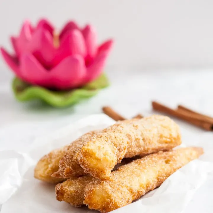 Mexican Style Churros are fried dough perfection coated in cinnamon sugar. Make them at home with this easy recipe on GoodieGodmother.com
