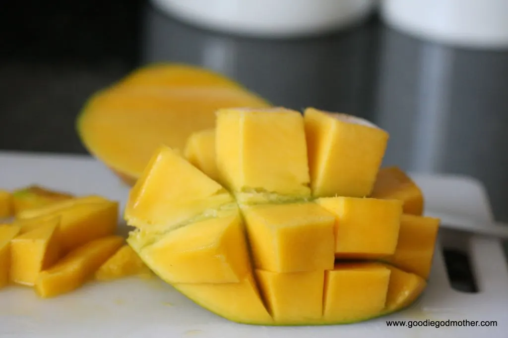 Mango cut for paleo ice cream