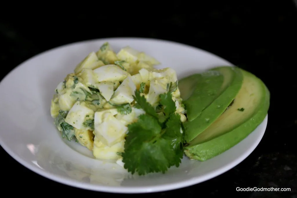 Cilantro Lime Egg Salad for One Whole 30 Compliant