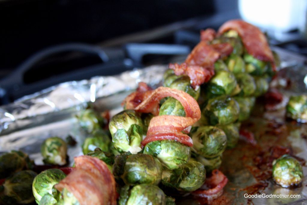 Oven Roasted Bacon Brussels Sprouts