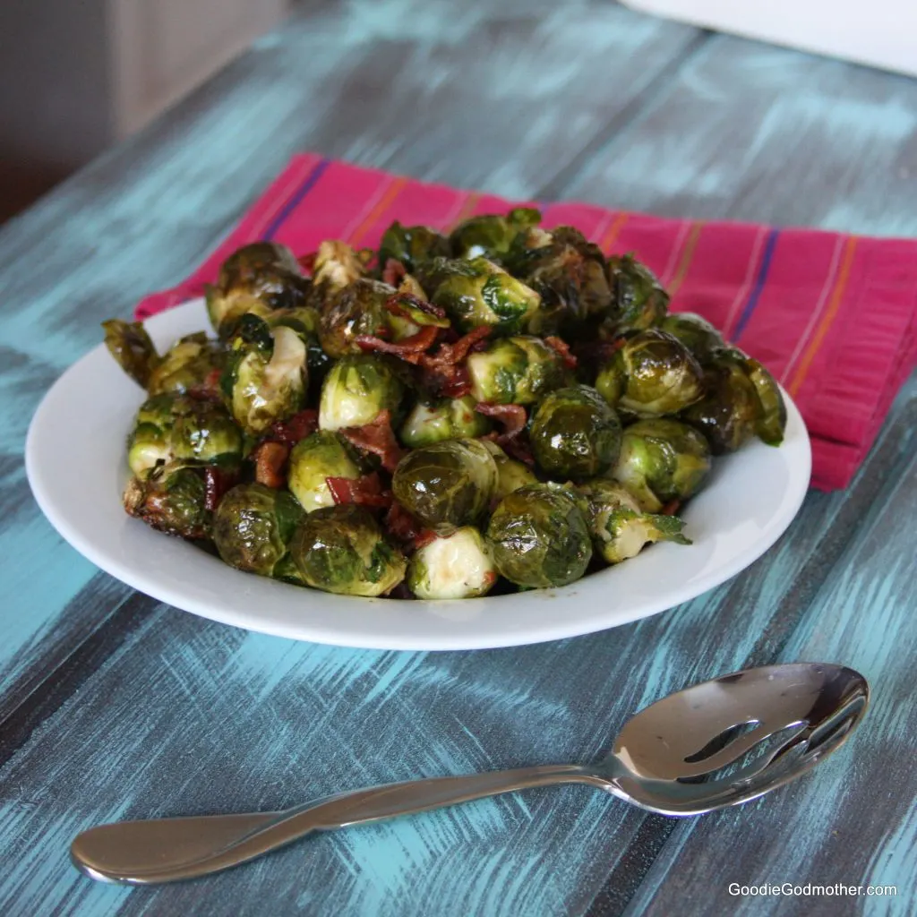 Paleo Clean Eating Bacon Balsamic Brussels Sprouts