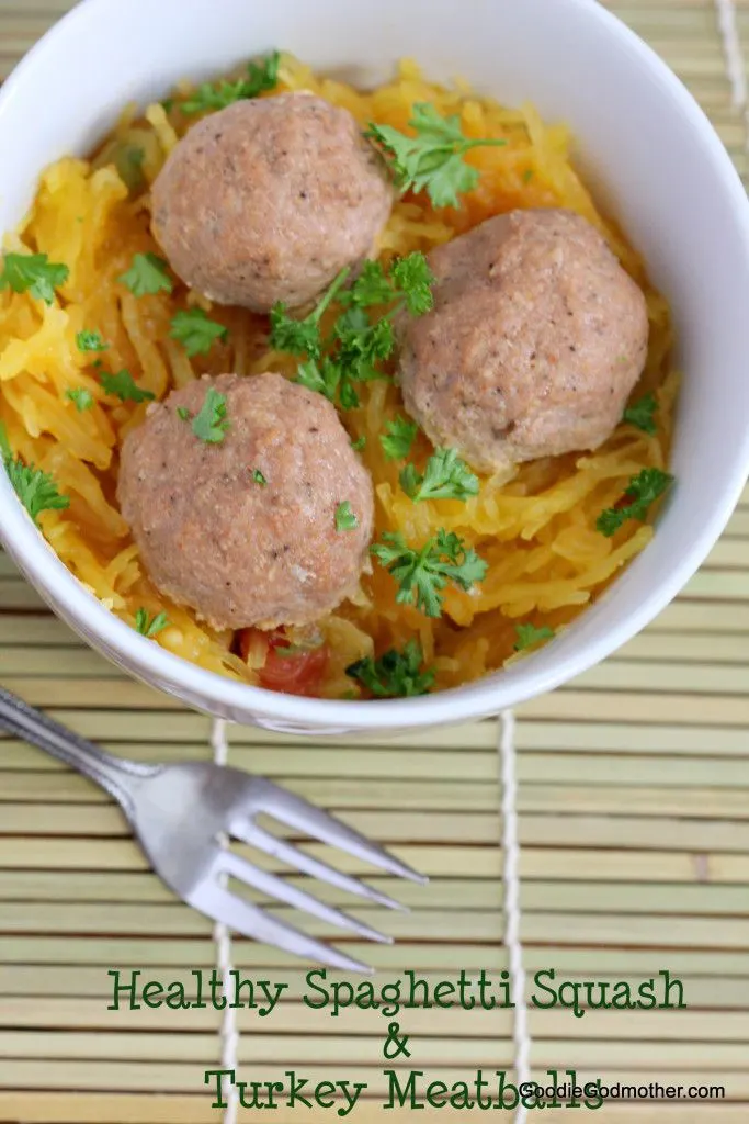 Spaghetti Squash and Turkey Meatballs Recipe