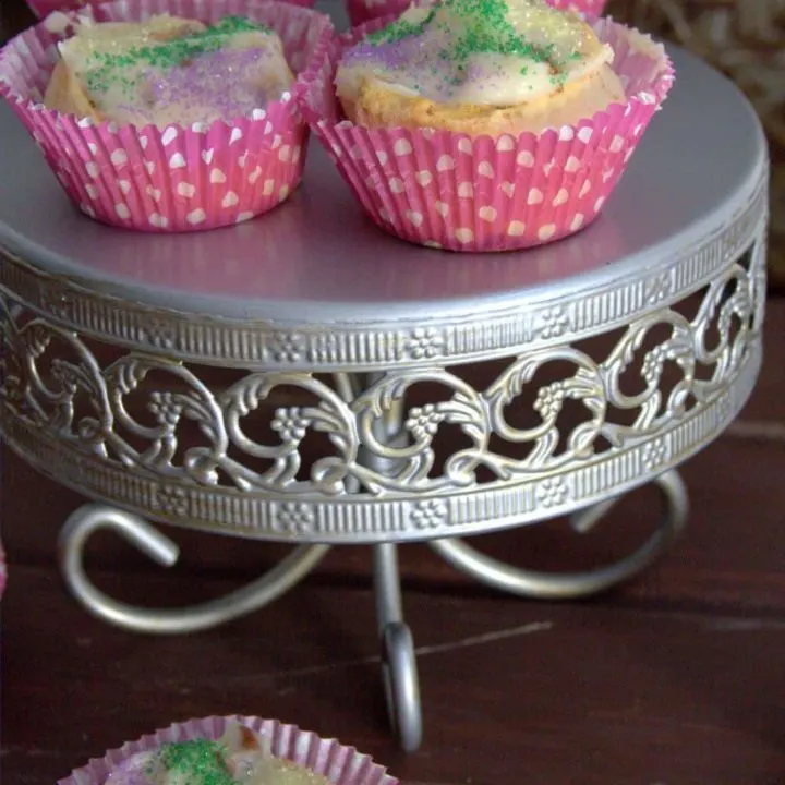 Easy King Cake Cupcake Recipe on Goodie Godmother