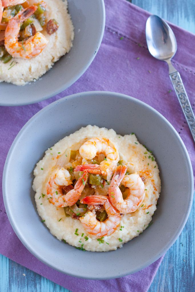 Shrimp and Grits is the perfect Southern comfort food. So delicious and easy to make at home from scratch! Get the recipe on GoodieGodmother.com