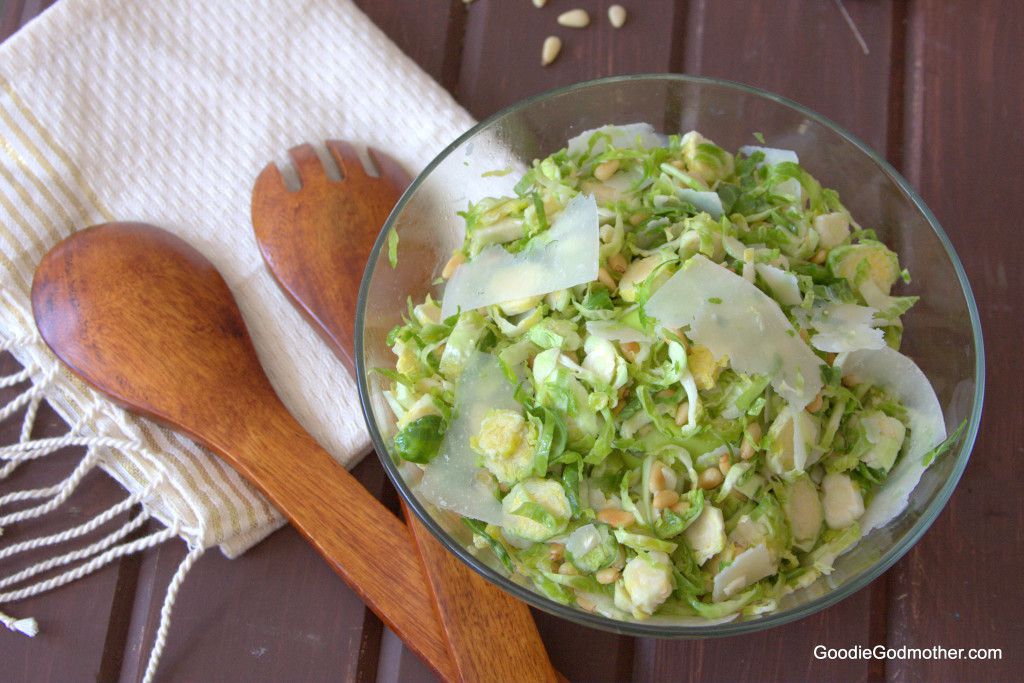 It takes just 10 minutes to make this easy and delicious fresh Brussels sprouts salad with flavors inspired by the Mediterranean! 