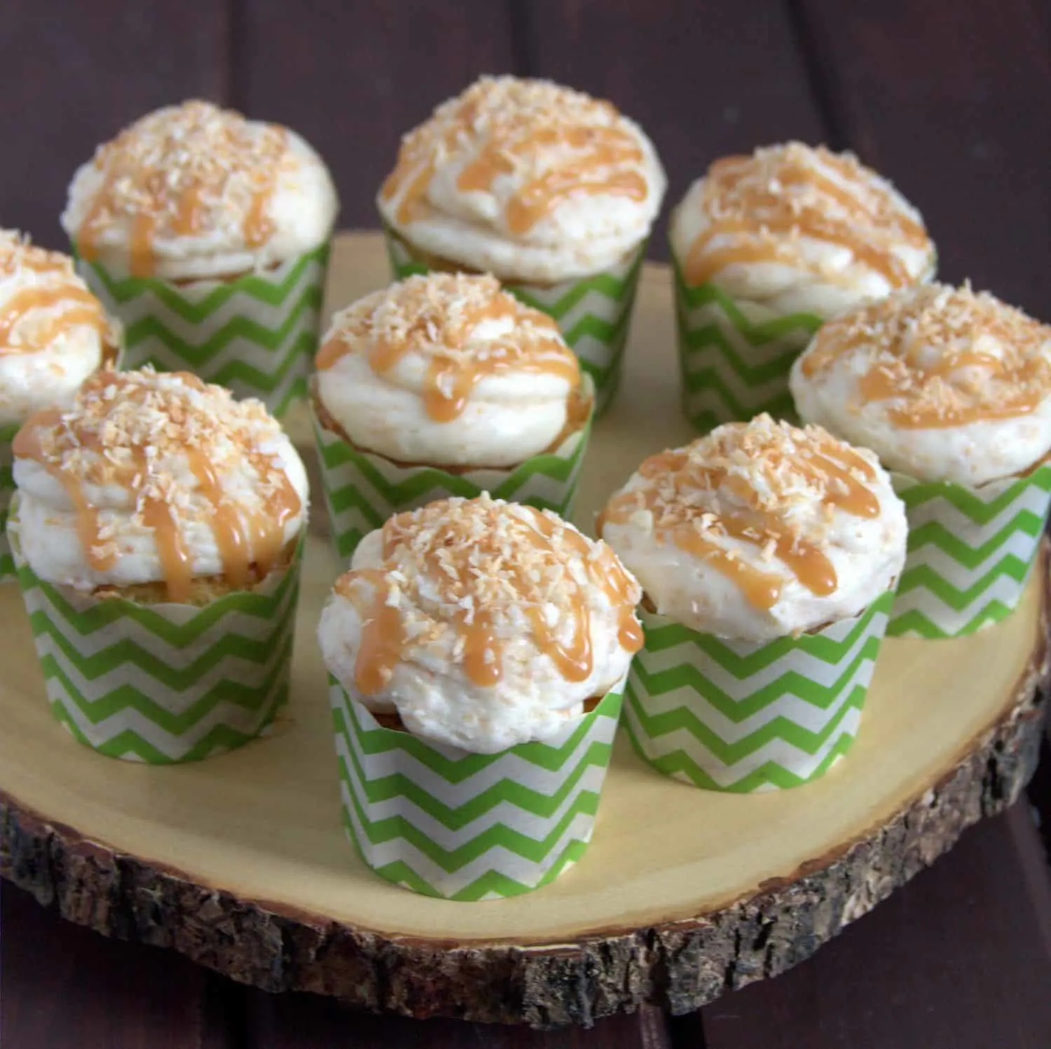 Coconut Caramel Cupcake Recipe - delicious, and not too sweet!