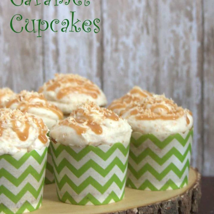 Coconut Caramel Cupcake Recipe - delicious, and not too sweet!