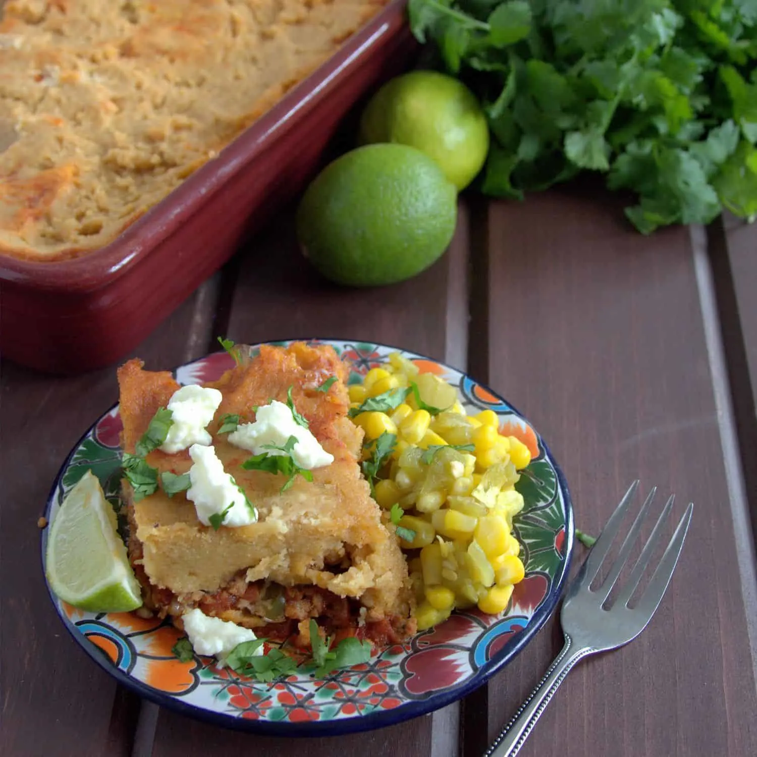 A delicious TexMex casserole, this Adobe Pie (also known as Tamale Pie) is an easier way to enjoy tamale flavors without all the rolling. It's freezer friendly too! 