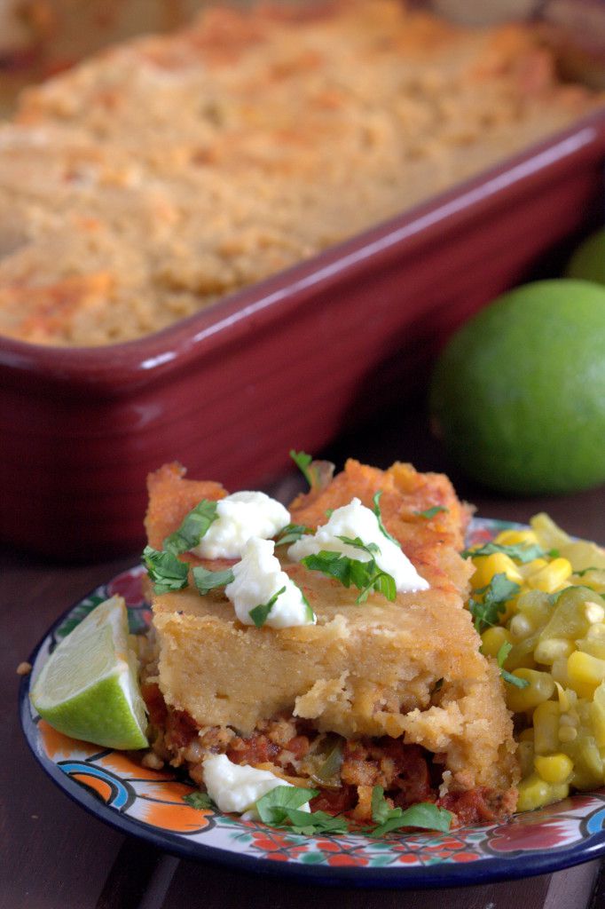 A delicious TexMex casserole, this Adobe Pie (also known as Tamale Pie) is an easier way to enjoy tamale flavors without all the rolling. It's freezer friendly too! 