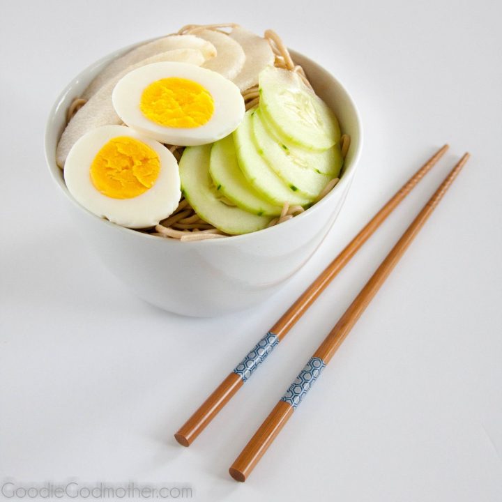 A not spicy, but still delicious recipe for Korean Cold Noodles (Bibim Naengmyeon)