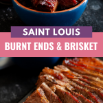 Take your BBQ game to the next level with this recipe for St Louis Style Burnt Ends and Brisket! #bbq #brisket #foodideas #recipeideas #summerfoods #barbecue #smokedmeat