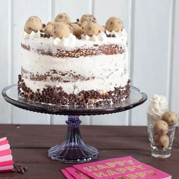 Cookie Dough Ice Cream Cake - Learn how to assemble the perfect ice cream cake at home, and customize it with an edible cookie dough recipe. * GoodieGodmother.com
