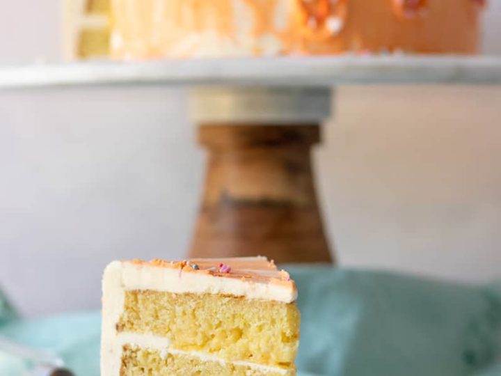 Orange Cream Layer Cake Recipe (made with real orange!) - Midwest Nice