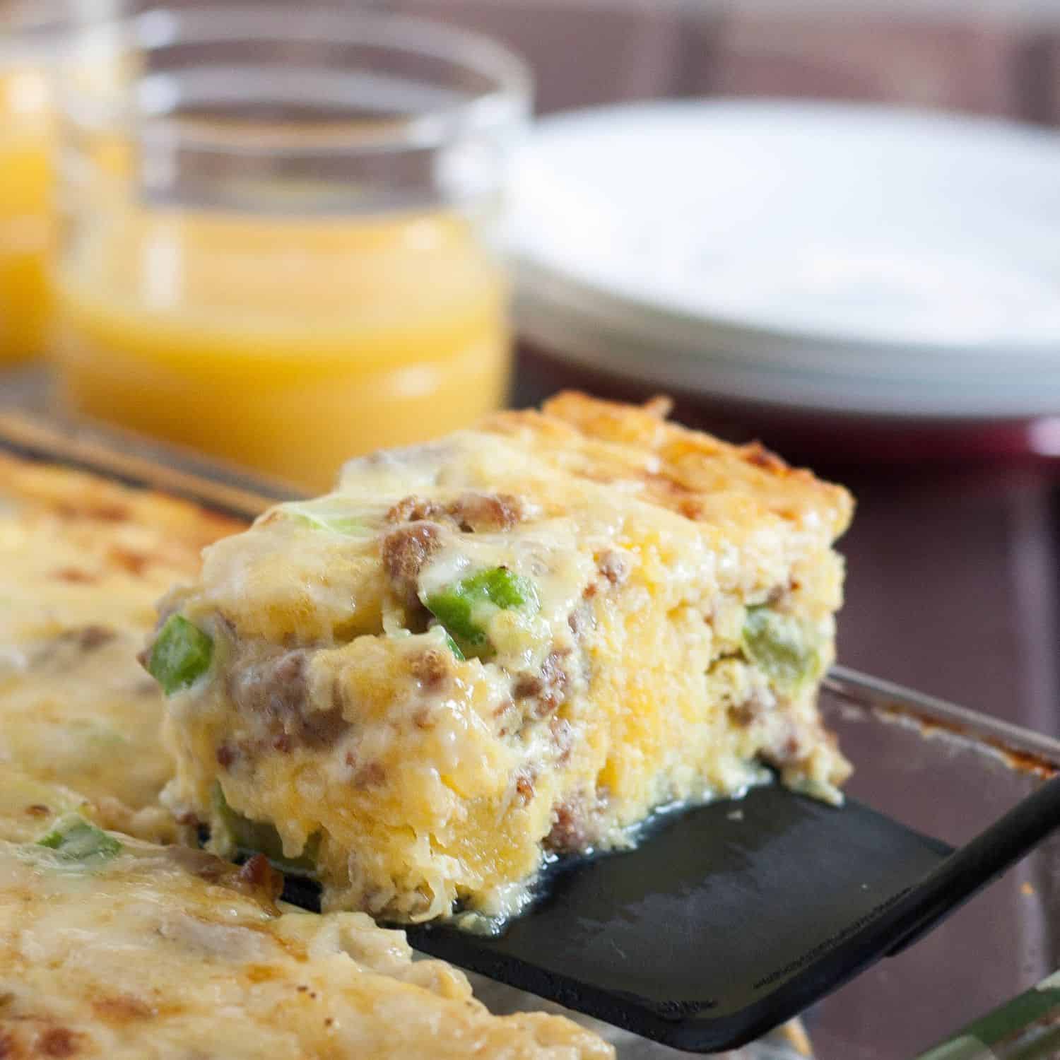 Actually HEALTHY *and* delicious, this low carb breakfast bake is perfect for weekend mornings. Make extra for easy, healthy weekday breakfasts because it reheats really well!