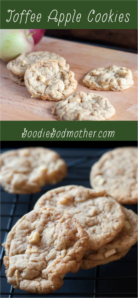 Chewy toffee apple cookies baked with fresh apples! Perfect for fall baking