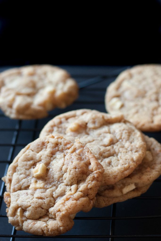 Chewy toffee apple cookies baked with fresh apples! Perfect for fall baking