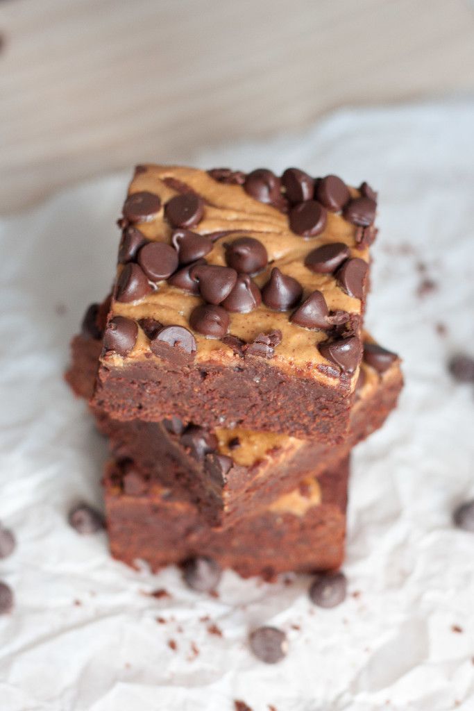 Extra chocolate please! Triple chocolate peanut butter brownies