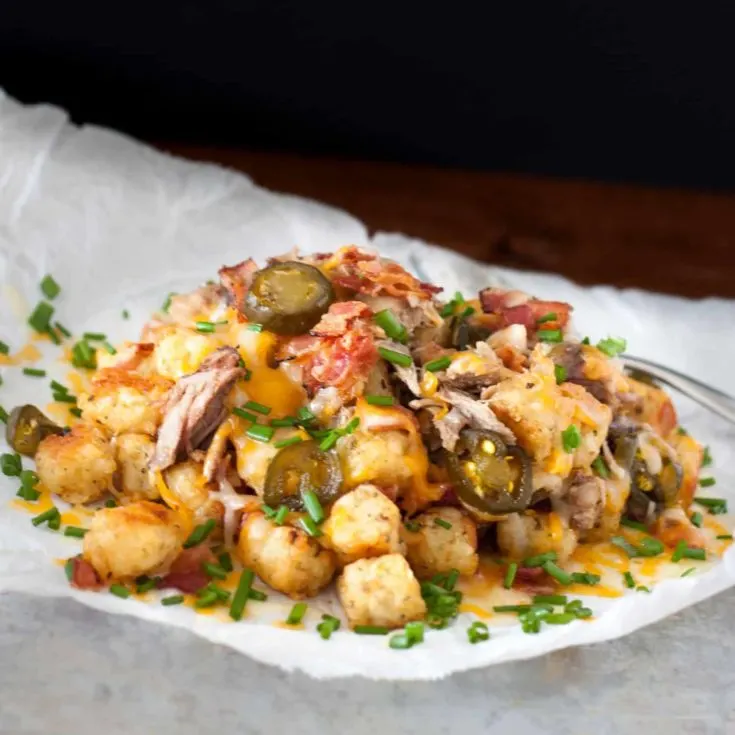 Ultimate Barbecue Tater Tot Nachos - Goodie Godmother