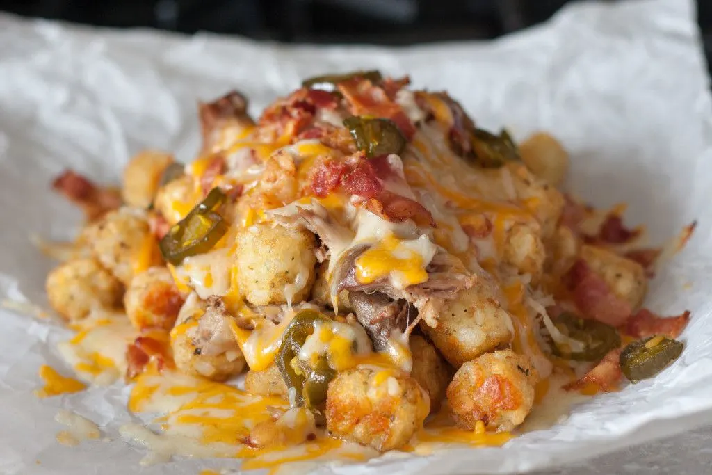 The ULTIMATE appetizer - tater tot nachos! Look no further for your Super Bowl party. These are amazing!