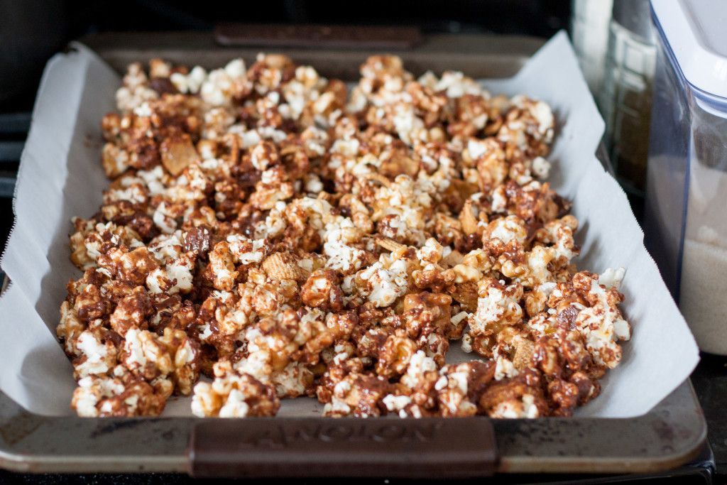 Crunchy s'mores caramel corn is an addicting snack that's perfect year-round! 