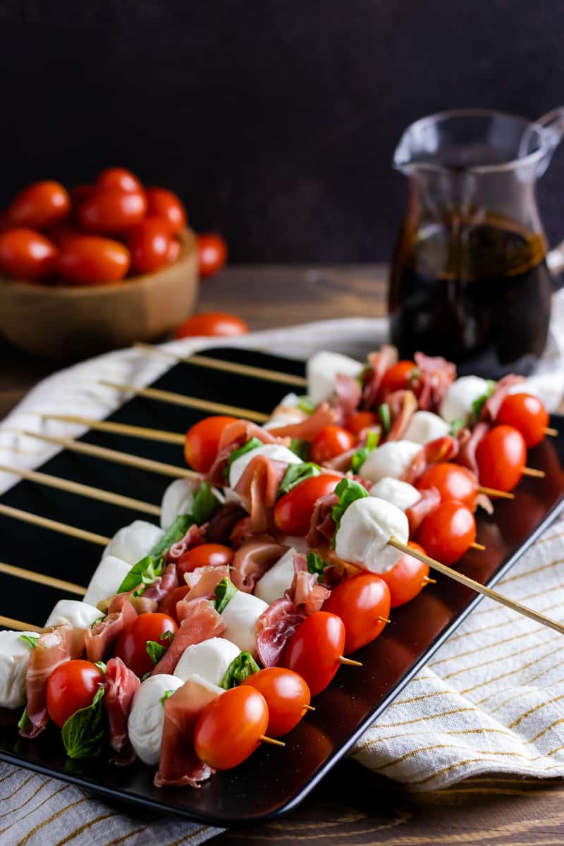 When you need a party appetizer in a pinch, these easy Italian salad skewers are the perfect recipe! Make a few or make a lot, they're a handheld version on the classic caprese salad!﻿ * Recipe on GoodieGodmother.com