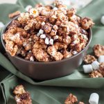 Crunchy s'mores caramel corn is an addicting snack that's perfect year-round!