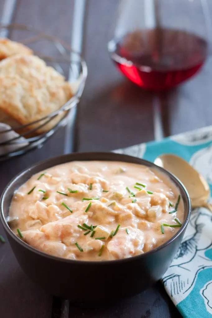 Daufuskie Soup - A creamy seafood soup recipe inspired by coastal South Carolina. Recipe on GoodieGodmother.com