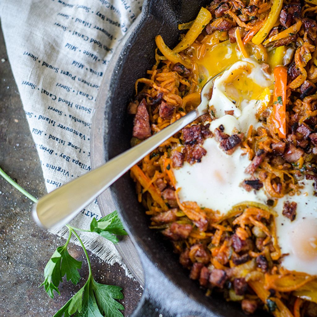 Chorizo Sweet Potato Hash - 25 Amazing Brunch Recipes you should resolve to make in 2016! Get the full list on GoodieGodmother.com