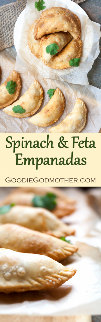 Spinach and Feta Empanadas - a delicious Mediterranean twist on a Latin treat! * GoodieGodmother.com
