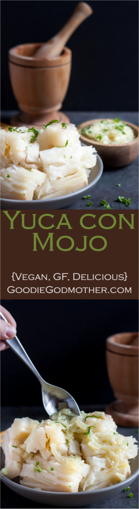 Yuca con Mojo - a delicious Cuban dish that makes a great alternative to potatoes! {vegan, gluten free, paleo friendly} * GoodieGodmother.com 