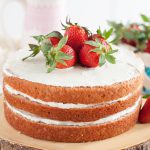No artificial colors, all natural flavor, this fresh strawberry cake from scratch is a perfect dessert for strawberry season! * GoodieGodmother.com