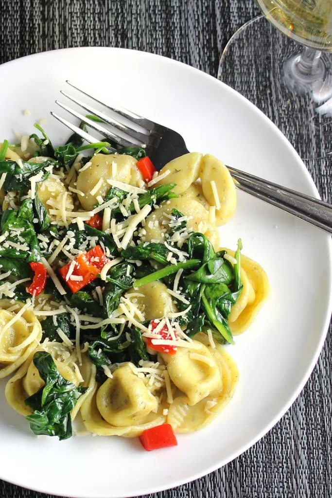 quick-tortellini-with-spinach - Cooking Chat Food