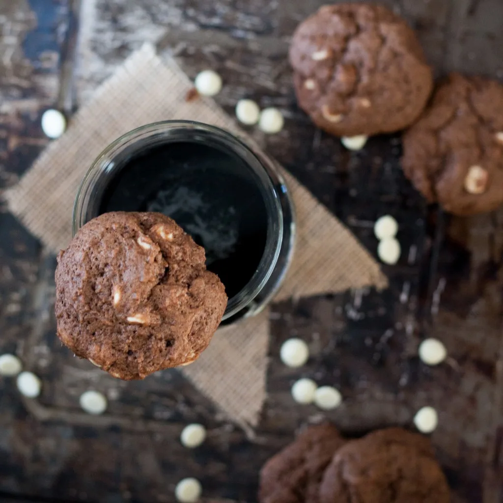 Soft chocolate coffee stout beer cookies are the perfect treat for a beer lover! The beer taste is just right and blends perfectly with the chocolate. * GoodieGodmother.com