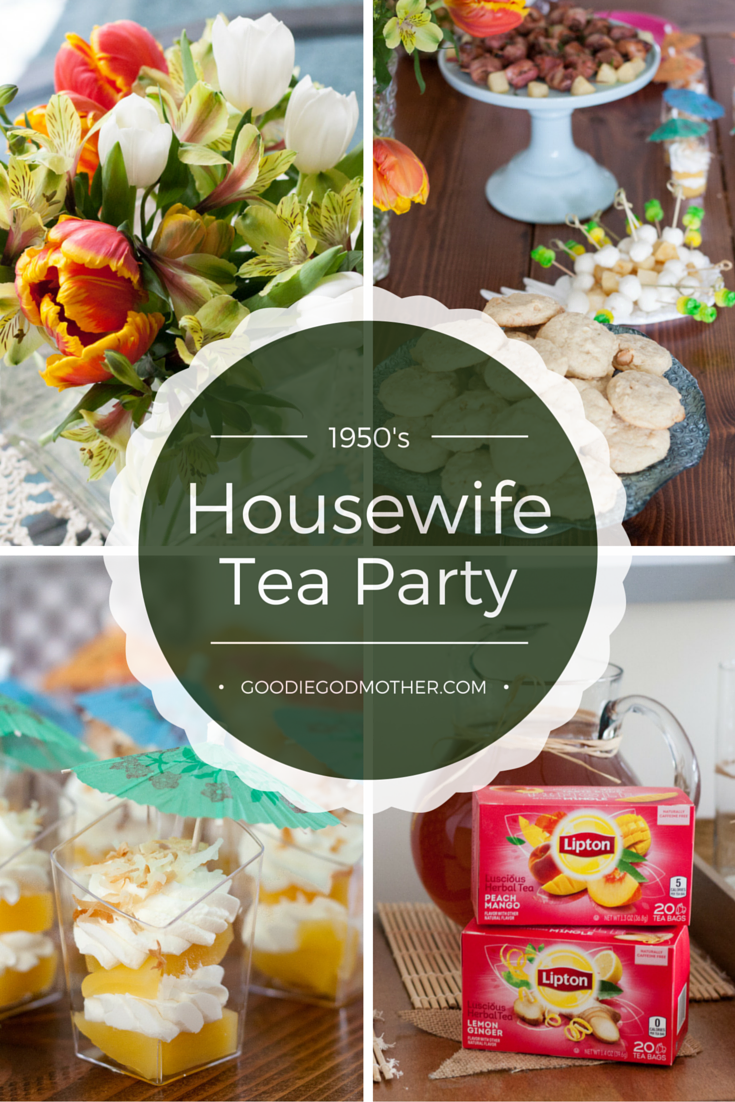 1950's Housewife Tea Party with a slight tiki twist! * GoodieGodmother.com #LiptonTeaTime #sponsored