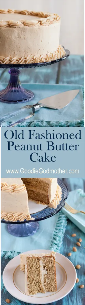 This is the cake for peanut butter lovers! Old Fashioned Peanut Butter Cake with a rich and creamy peanut butter frosting! * GoodieGodmother.com
