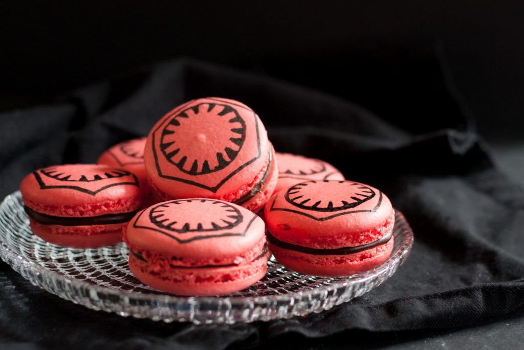 Whether you belong to the First Order or the Resistance, the Force is strong in these Star Wars Macarons! Recipes included for chili chocolate macarons and vanilla bean wild orange macarons. The post also contains a downloadable template for piping the macarons and making your stencils. This is a perfect Star Wars dessert for your favorite foodie. * GoodieGodmother.com
