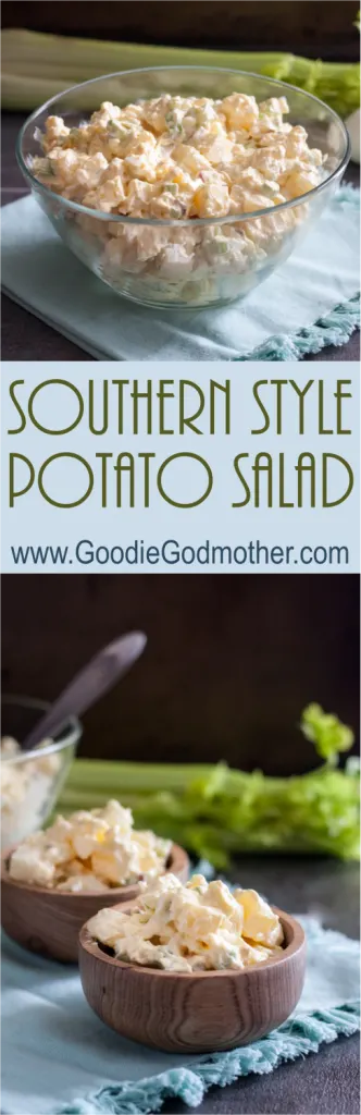 Southern Style Potato Salad - A summer picnic classic, this easy salad is loaded with flavor and always one of the most popular dishes at any meal! * Recipe on GoodieGodmother.com