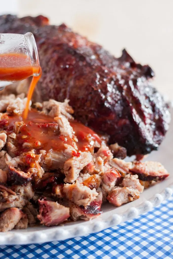If you can't make a whole hog, don't fret! The Godfather's Eastern North Carolina Style Pork Shoulder recipe and the accompanying slightly spicy vinegar sauce still satisfies your North Carolina barbecue cravings! * Recipe on GoodieGodmother.com