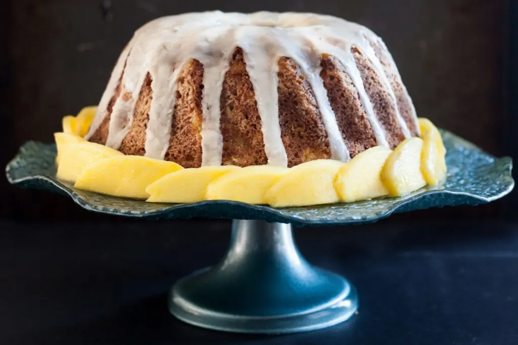 Summer calls for easy cakes that aren't too sweet, are perfect for family or company, and showcase the best of the season. This Mango Bundt Cake recipe is summer cake perfection. * GoodieGodmother.com