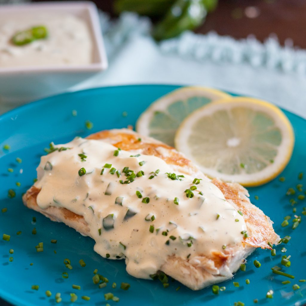 Grilled Mahi Mahi with Shisito Tartar Sauce - Lighter fare for the grill with a tartar sauce like you've never had before! * GoodieGodmother.com