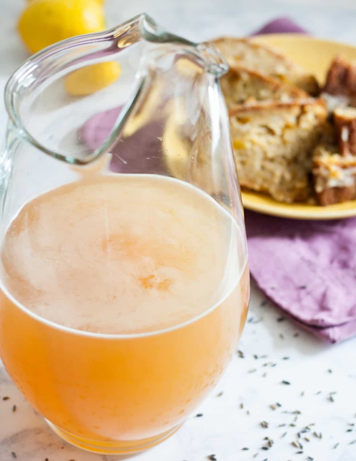 Sweeten your summer lemonade with honey, and add a floral flavor with lavender. Honey, lemon, and lavender are a classic flavor combination that comes together beautifully in this raw honey lavender lemonade recipe!  * GoodieGodmother.com